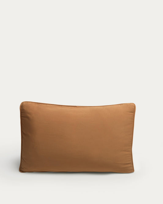 Funda de coixí Sirale 100% cotó setí acabat rentat color coure 45 x 110 cm