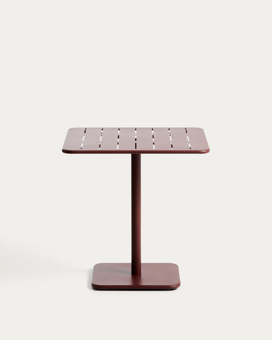 Taula d’exterior Brai d’acer galvanitzat granat 70 x 70 cm