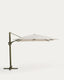 Parasol déporté Noli beige avec armature en aluminium vert 300 x 300 cm