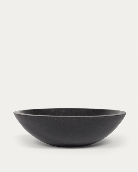 Pica de lavabo Delina de terratzo negre Ø 40 cm