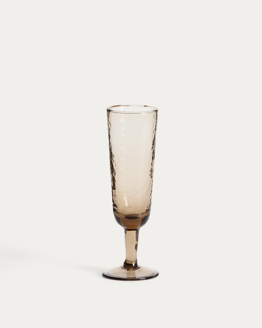 Copa de vino Sileia de vidrio reciclado marrón