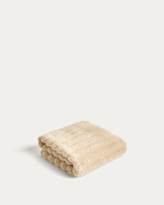 Tovallola de tocador Navira 100% cotó beix 30x50 cm