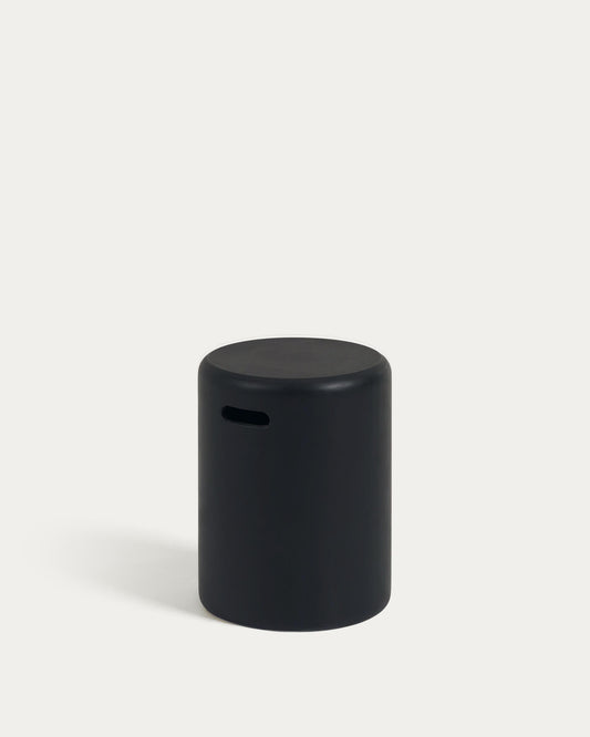 Reposapeus d'exterior Taimi de ciment amb acabat negre Ø 35 cm
