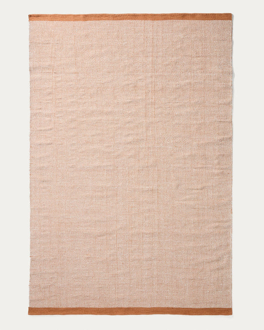 Alfombra Tinei 100% PET rayas naranja 200 x 300 cm