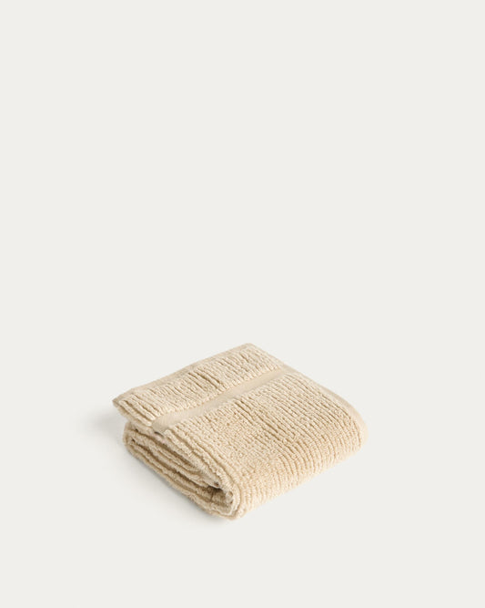 Tovallola de tocador Olvira 100% cotó jacquard beix 30x50 cm