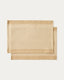 Set Briven de 2 estovalles individuals 100 % cotó beix 35 x 50 cm