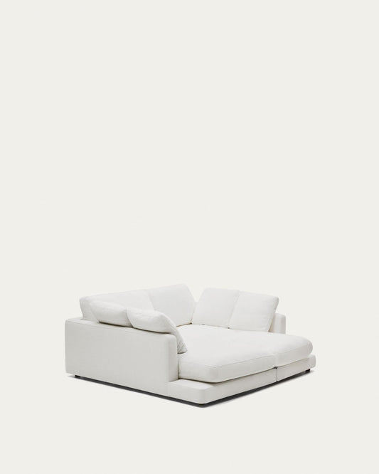 Sofà Gala 3 places de xenilla amb doble chaise longue blanc FSC Mix Credit 210 cm