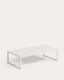 Taula de centre 100% exterior Comova d'alumini blanc 60 x 114 cm