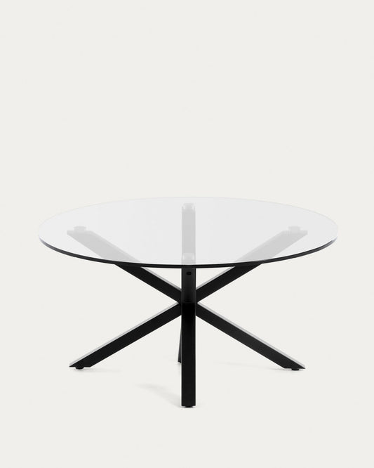 Taula de centre Argo Ø 82 cm vidre negre