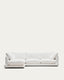 Sofà Gala 4 places de xenilla amb chaise longue esquerre blanc FSC Mix Credit 300 cm