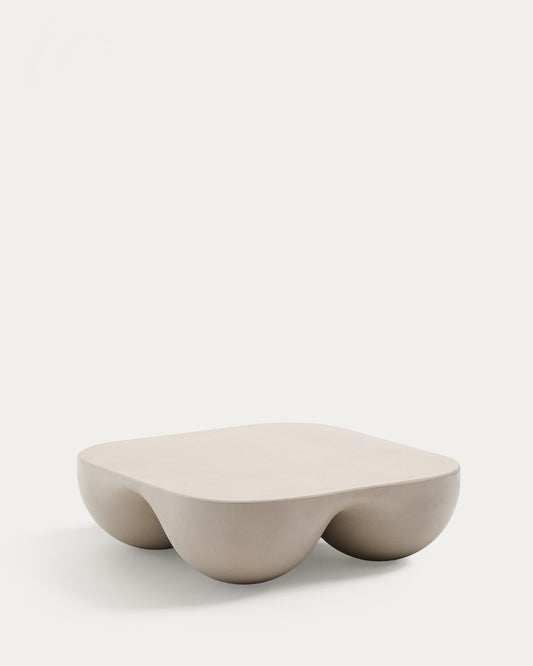 Taula de centre Colba de polystone 100 x 100 cm