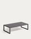 Taula de centre 100% exterior Comova d'alumini negre 60 x 114 cm