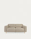 Sofà Singa 3 places amb capçal reclinable i seient extensible beix 215 cm FSC Mix Credit
