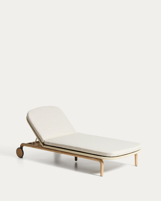 Bain de soleil Alipa en bois d’acacia et corde écrue FSC 100 %