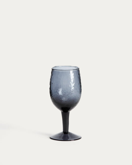 Copa de vino Sileia de vidrio reciclado azul