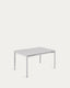 Taula extensible d'exterior Zaltana d'alumini amb acabat gris clar 140 (200) x 90 cm