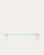 Taula Adularia de vidre trempat transparent 200x100 cm