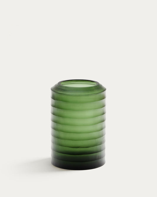 Gerro Bunce de vidre reciclat verd 25 cm