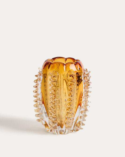 Vase Nicora en verre orange 23 cm