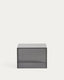 Taula auxiliar Orlia de vidre temperat gris fosc 50 x 50 cm