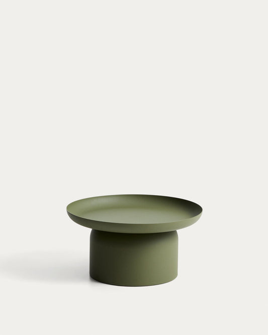 Taula de centre Arcola d’alumini verd Ø70 cm