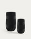 Set Tival de 2 portatestos d'efecte ciment negre Ø 45 cm / Ø 32 cm