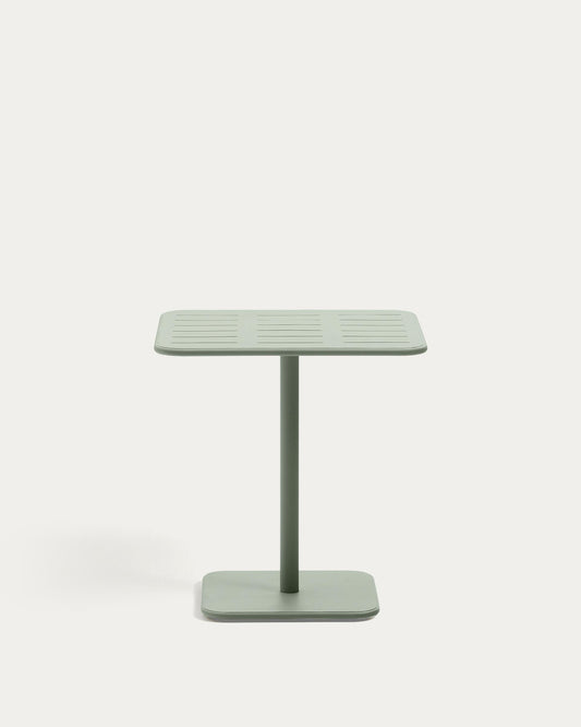 Taula d'exterior Brai d'acer galvanitzat turquesa 70 x 70 cm
