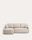 Sofà llit Laira 3 places de xenilla amb chaise longue esquerra beix 246 cm FSC Mix Credit