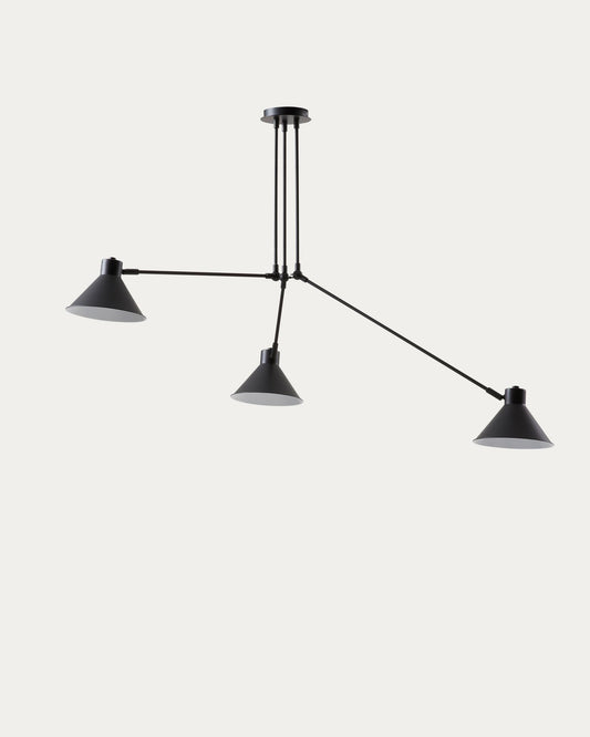 Llum de sostre articulable Dione d'caer amb acabat pintat negre