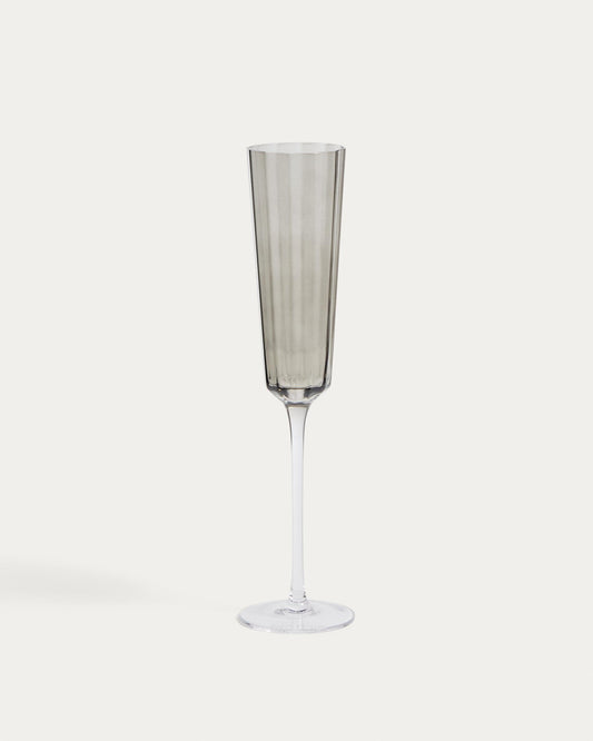 Copa de cava Clarien de vidre gris 18 cl