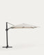 Parasol déporté Noli beige avec armature en aluminium graphite 300 x 300 cm