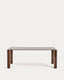 Taula Adularia de vidre trempat marró 200x100 cm