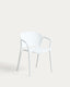 Silla apilable de exterior Ania blanco