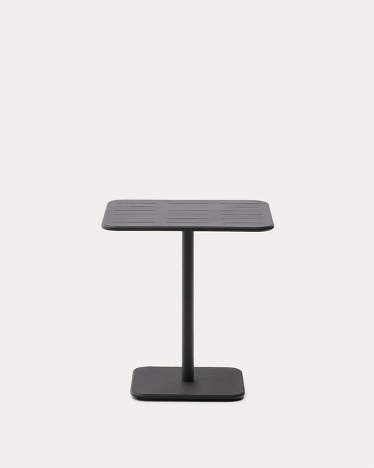 Taula d'exterior Brai d'acer galvanitzat gris fosc 70 x 70 cm