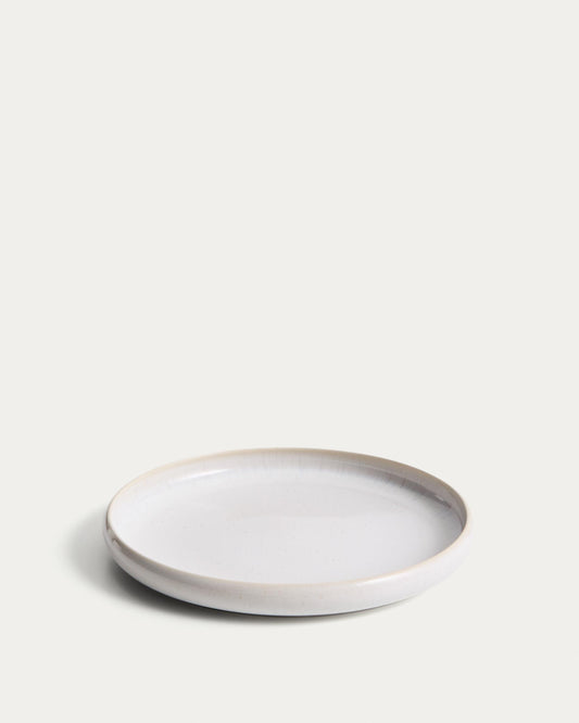 Plat de postres Uilo de ceràmica blanc