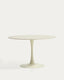 Mesa redonda Vedira de cerámica crudo y acero beige Ø120 cm
