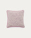 Funda de coixí Brisella de jacquard amb viu en contrast rosa 45x45 cm
