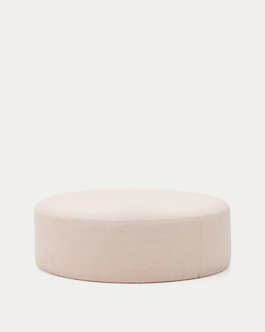 Reposapeus desenfundable Kaeli de borreguet rosa Ø 120 cm