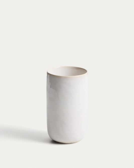 Tassa Uilo de ceràmica blanc