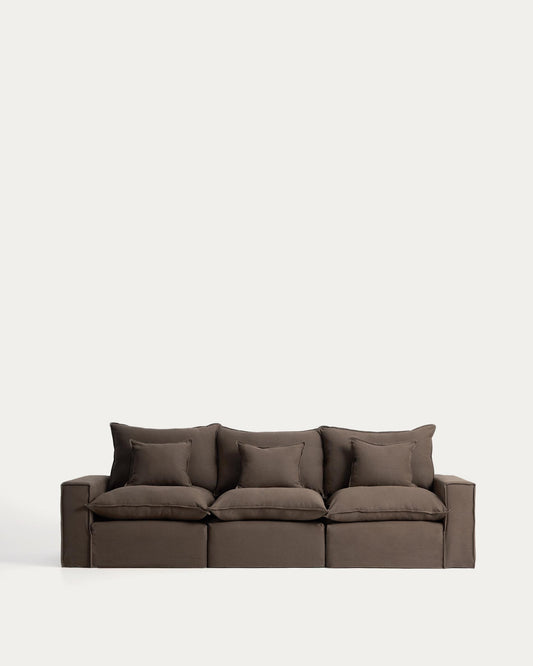 Sofà modular desenfundable Anarela 3 places de lli talp 310 cm FSC Mix Credit