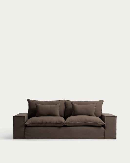 Sofà desenfundable Anarela 3 places de lli talp 280 cm FSC Mix Credit