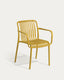 Silla apilable de exterior Isabellini amarillo