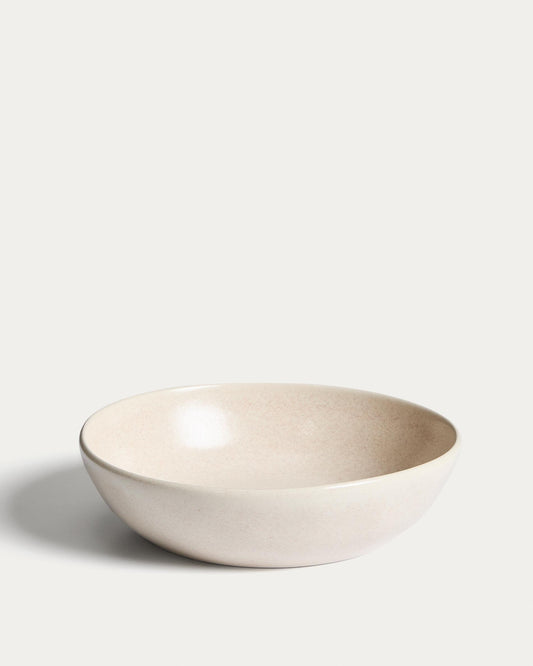 Plat soper Sermin de ceràmica beix