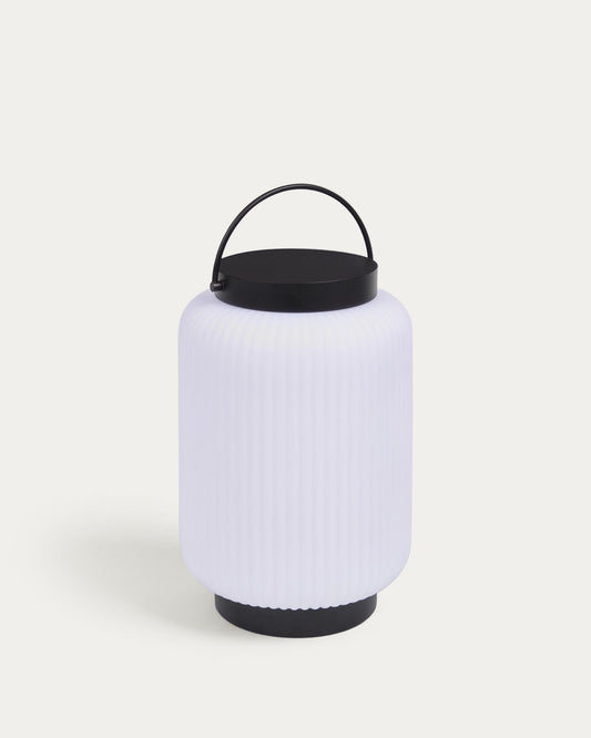 Llum de taula d’exterior Verona de polietilè i metall amb acabat negre