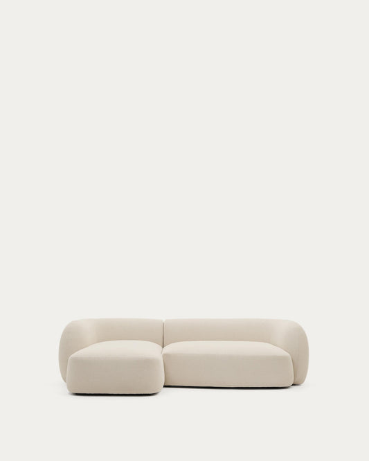 Sofà modular Martina 3 places de xenilla amb chaise longue esquerre color cru 287 cm