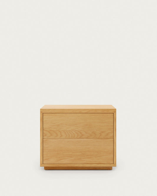 Tauleta de nit Abilen de xapa de roure 53 x 44 cm FSC 100%