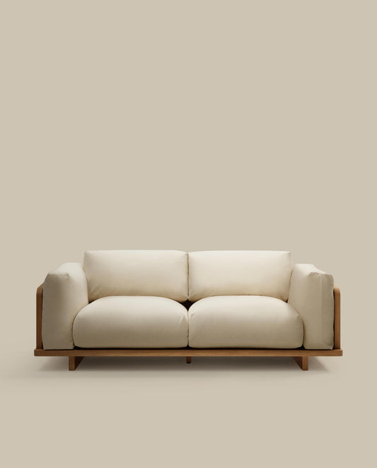 Sofà Oaq 3 places beix 225 cm FSC Mix Credit