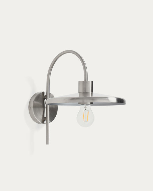 Aplic de paret Nuvira de metall raspallat gris clar