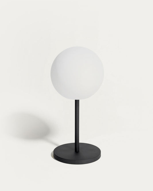 Llum de taula d'exterior Dinesh d'acer negre