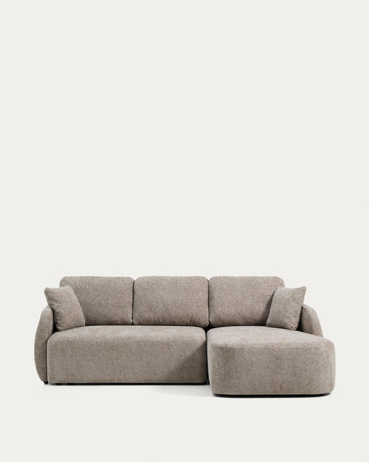Sofà llit Laira 3 places de xenilla amb chaise longue dreta topo 246 cm FSC Mix Credit